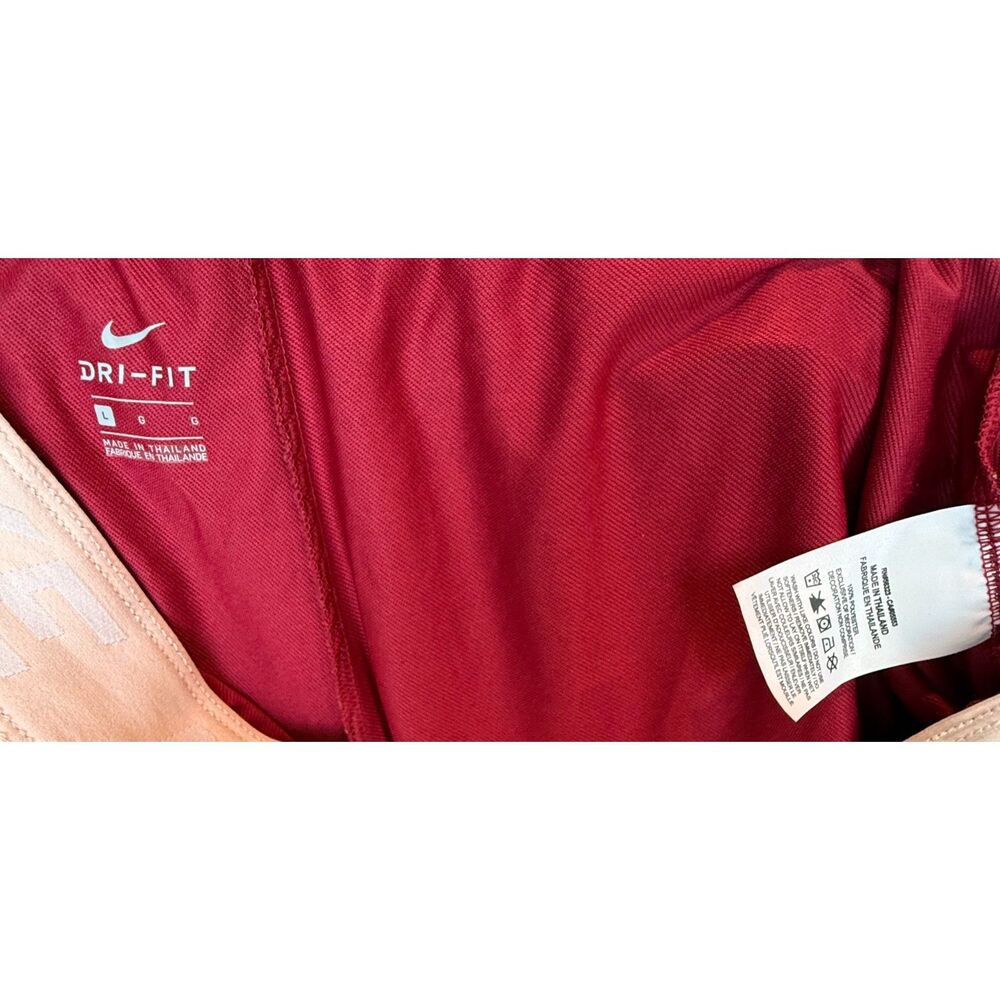 Nike Womens Large Burgundy‎ Red Dri FIT Training Shorts Running Compression L - Picture 4 of 7